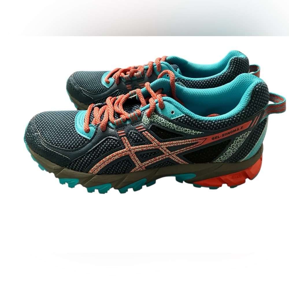 Asics Women's Athletic Shoes - Black and Teal